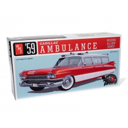 Model Plastikowy - Samochód 1:25 1959 Cadillac Ambulance w/Gurney - AMT1395